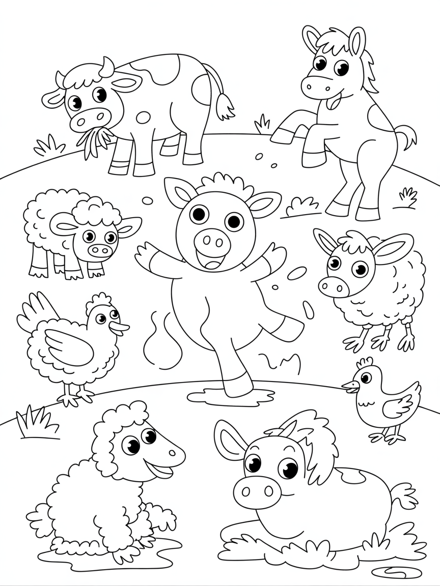 Format animals - Free Coloring Page