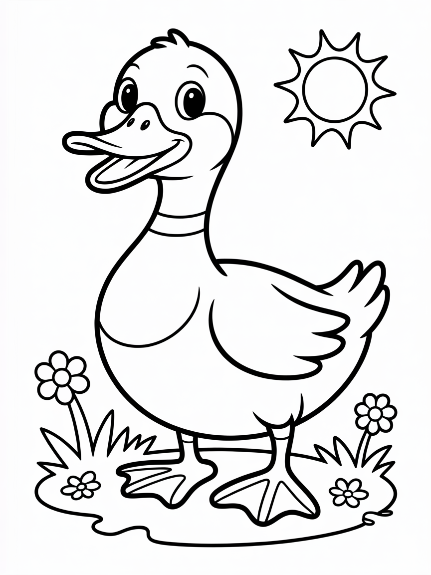 duck - Free Coloring Page