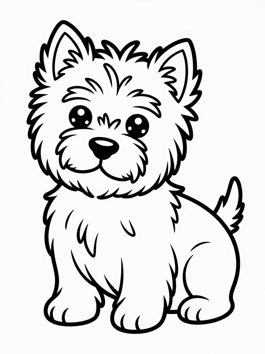 Westie - Free Coloring Page