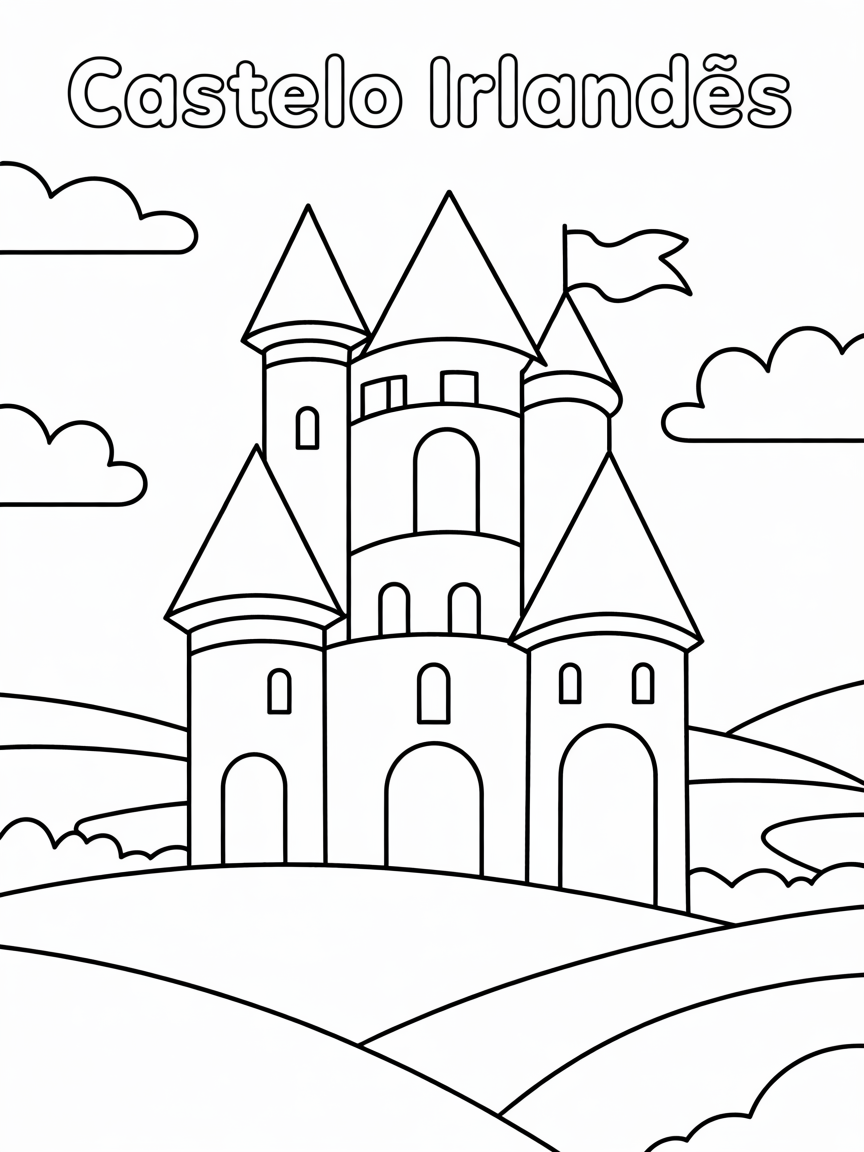 Castelo irlandes - Free Coloring Page