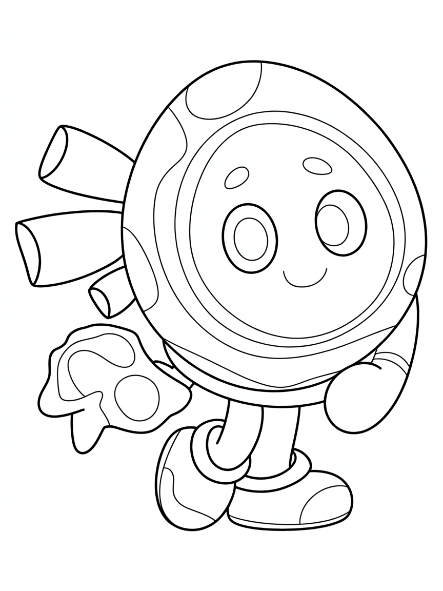 An anime Agate - Free Coloring Page