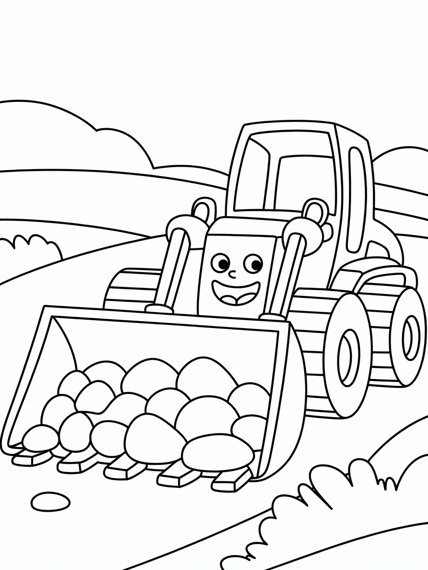 Digger - Free Coloring Page