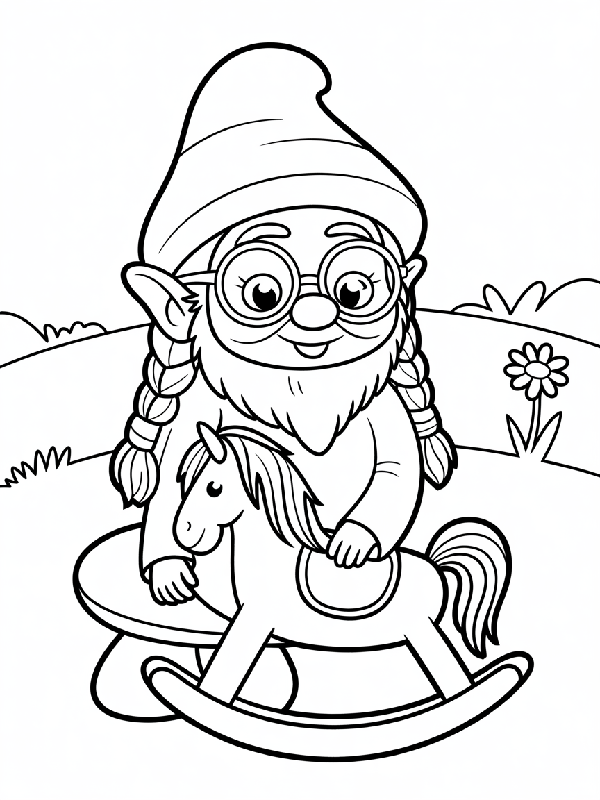 grandmother gnom - Free Coloring Page