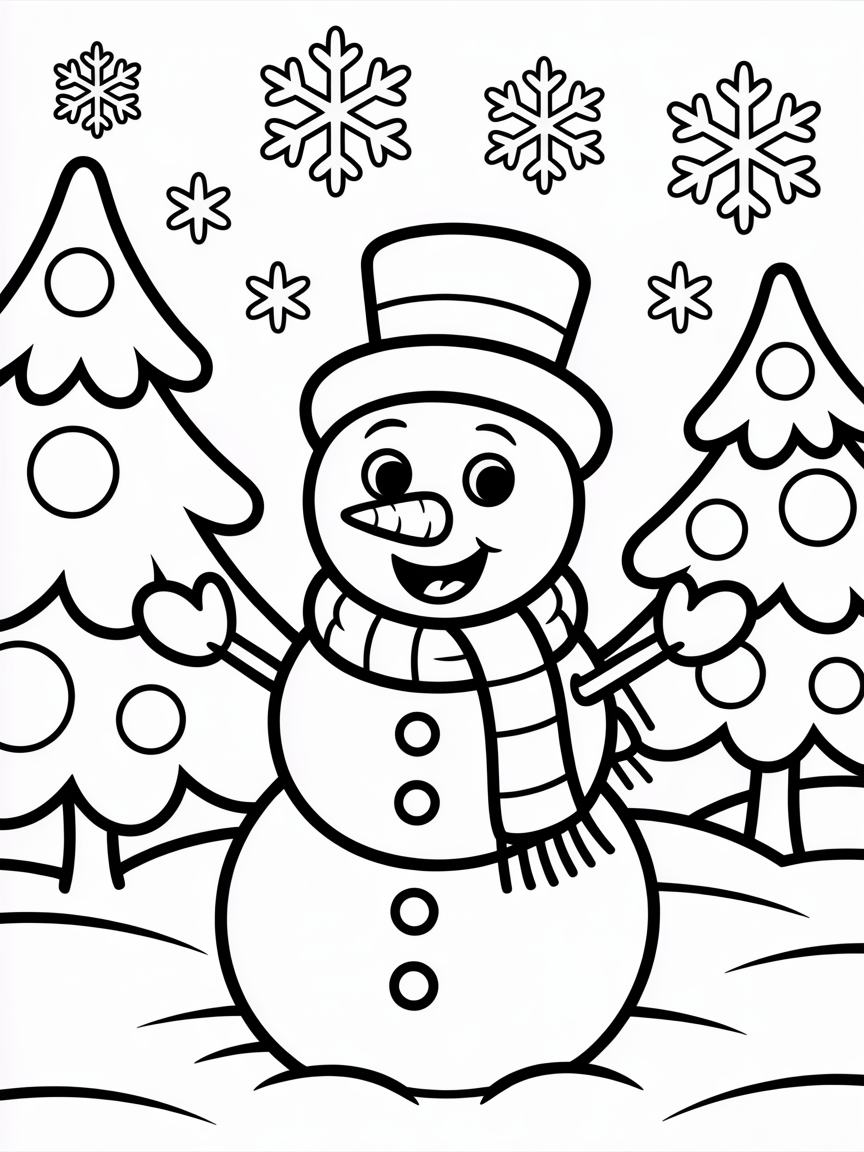 Christmas time - Free Coloring Page