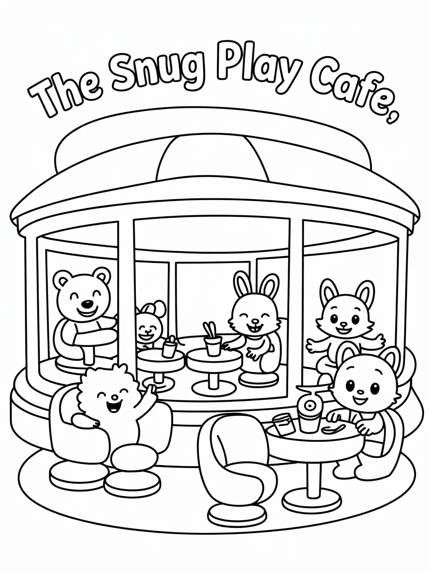 The snug play cafe - Free Coloring Page