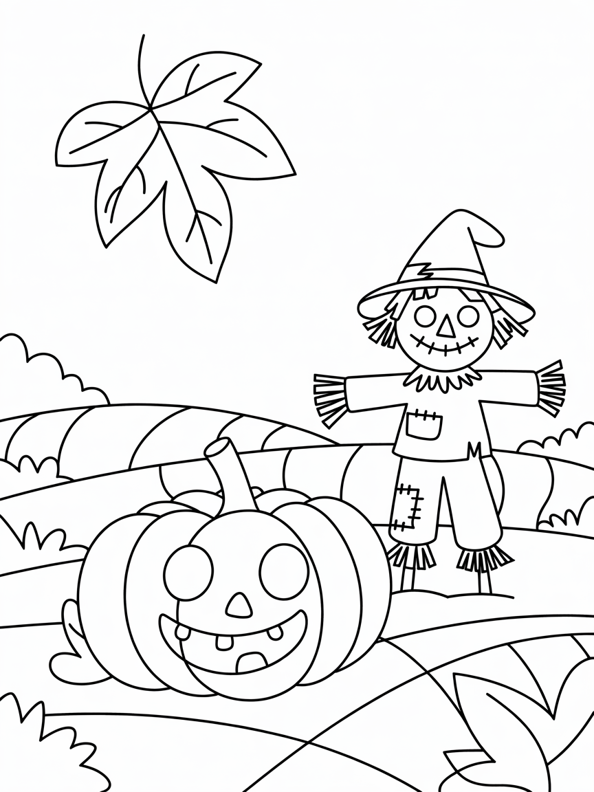 Autumn vibes , - Free Coloring Page