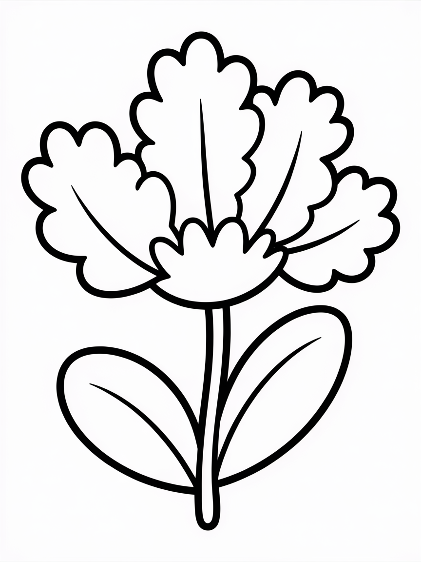 Purple lavendar flower - Free Coloring Page