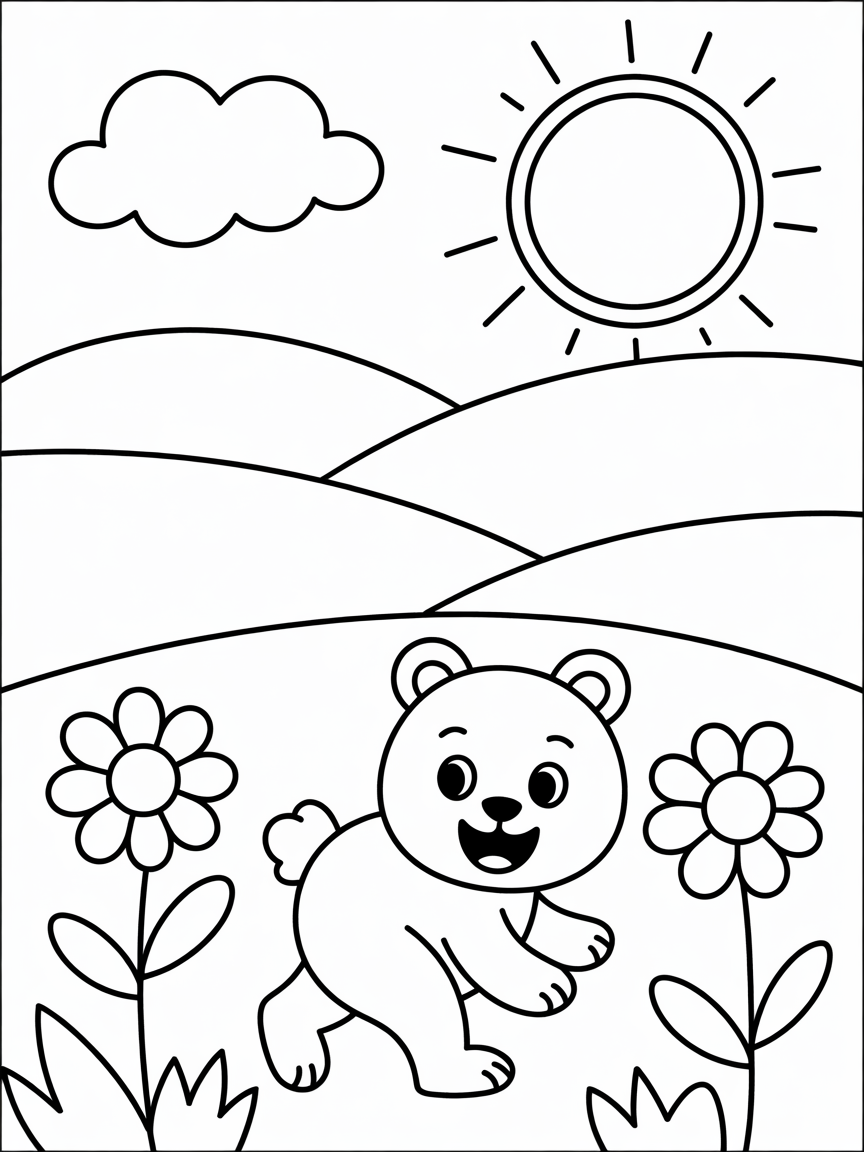 Sceineries - Free Coloring Page