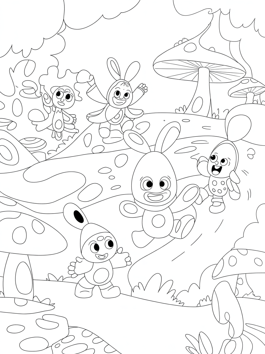 Labubu toystory adventure - Free Coloring Page