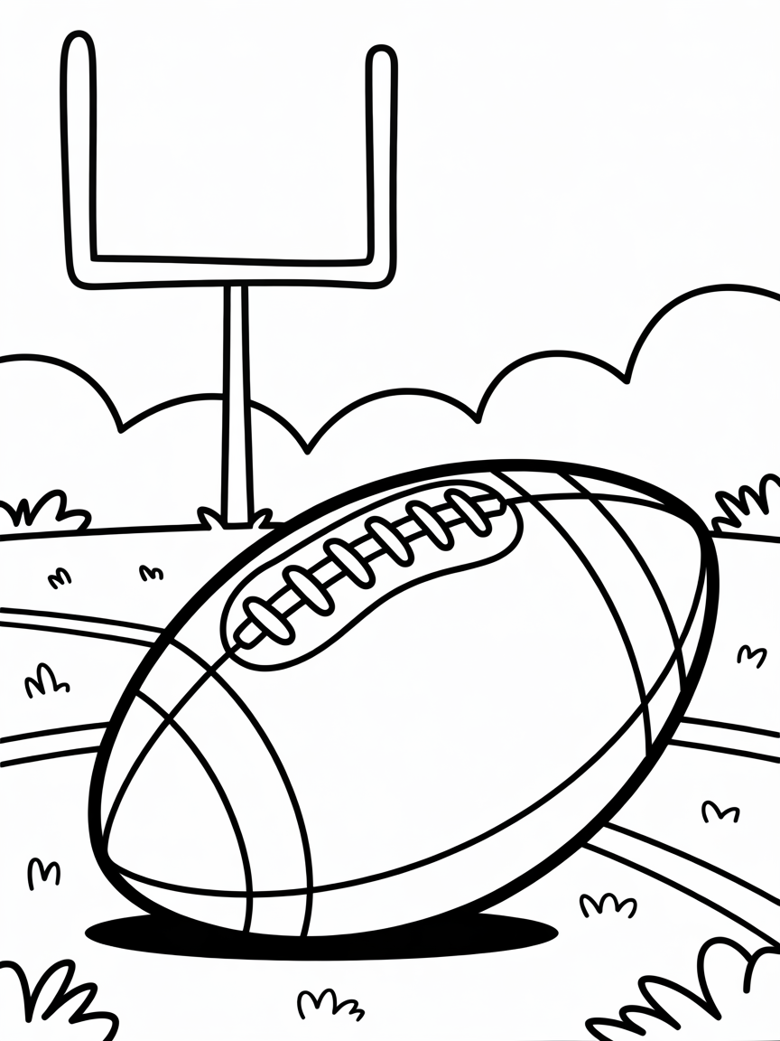 Football - Free Coloring Page