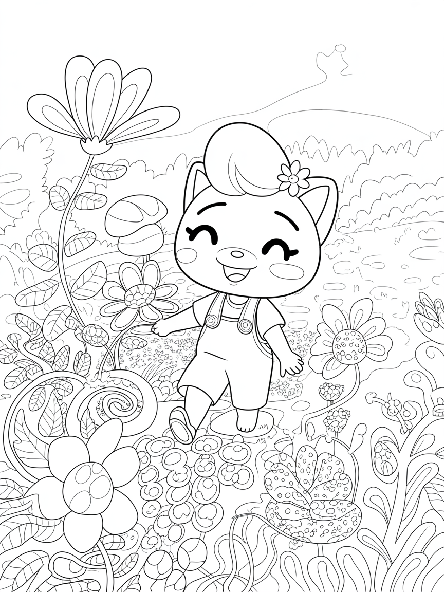 Animal crossing villager - Free Coloring Page