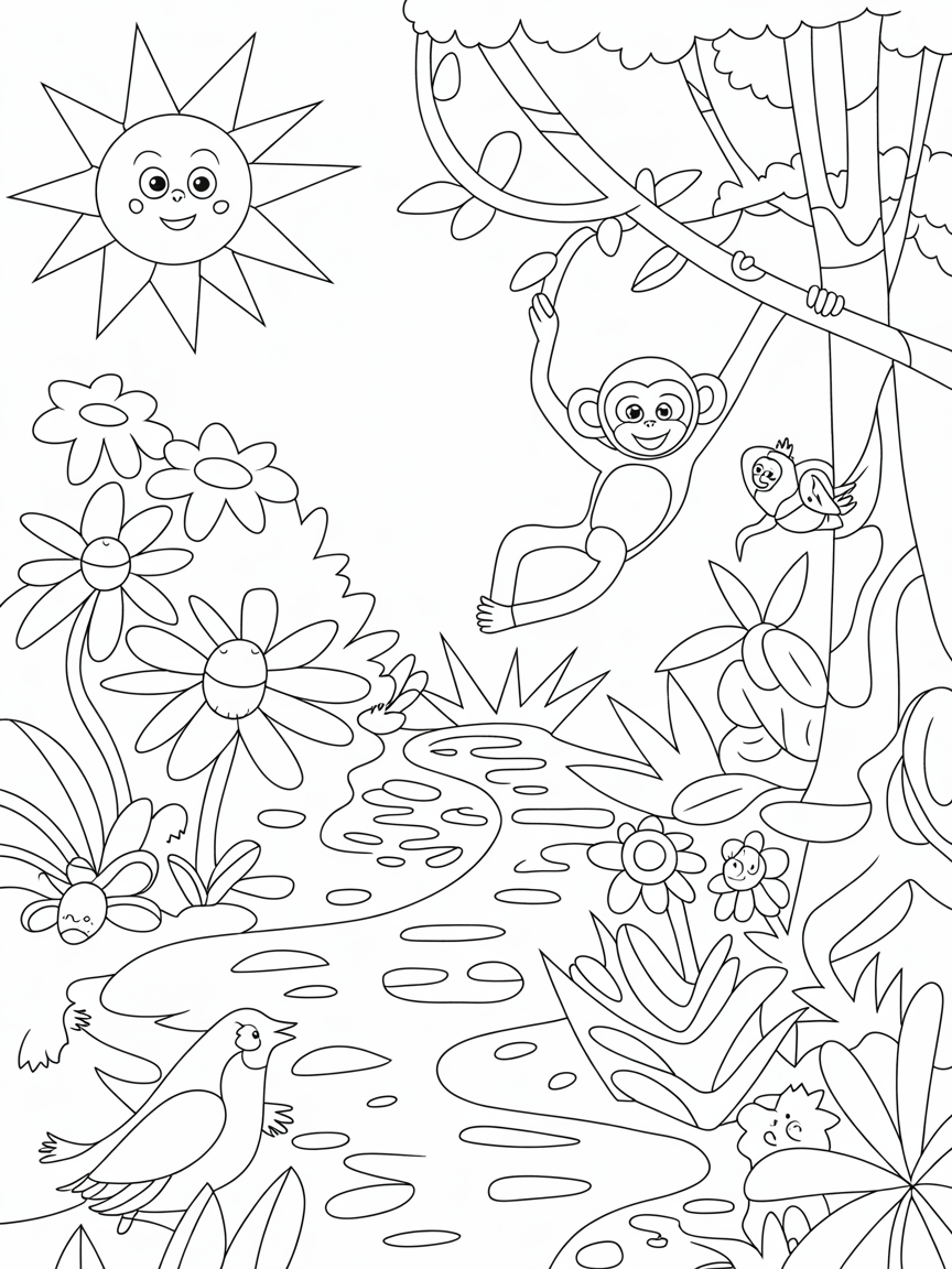 la naturaleza - Free Coloring Page