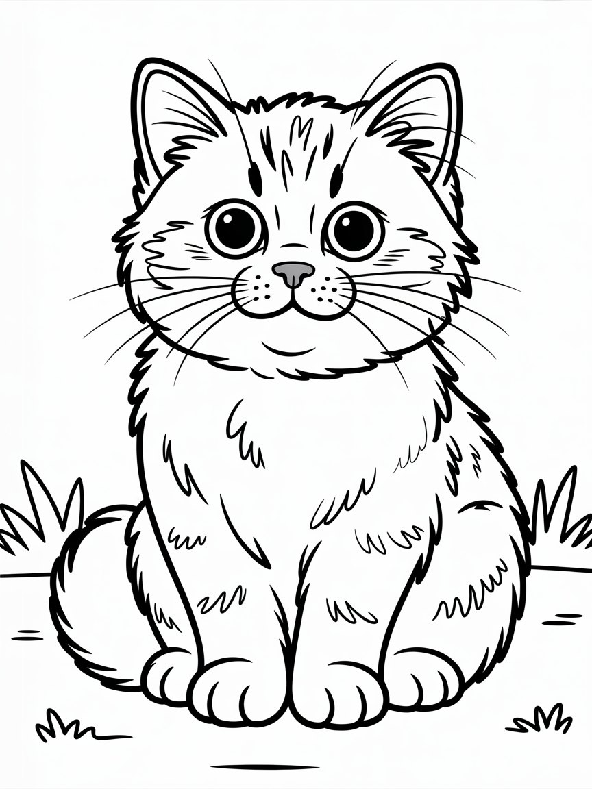 Sealpoint ragdoll cat - Free Coloring Page
