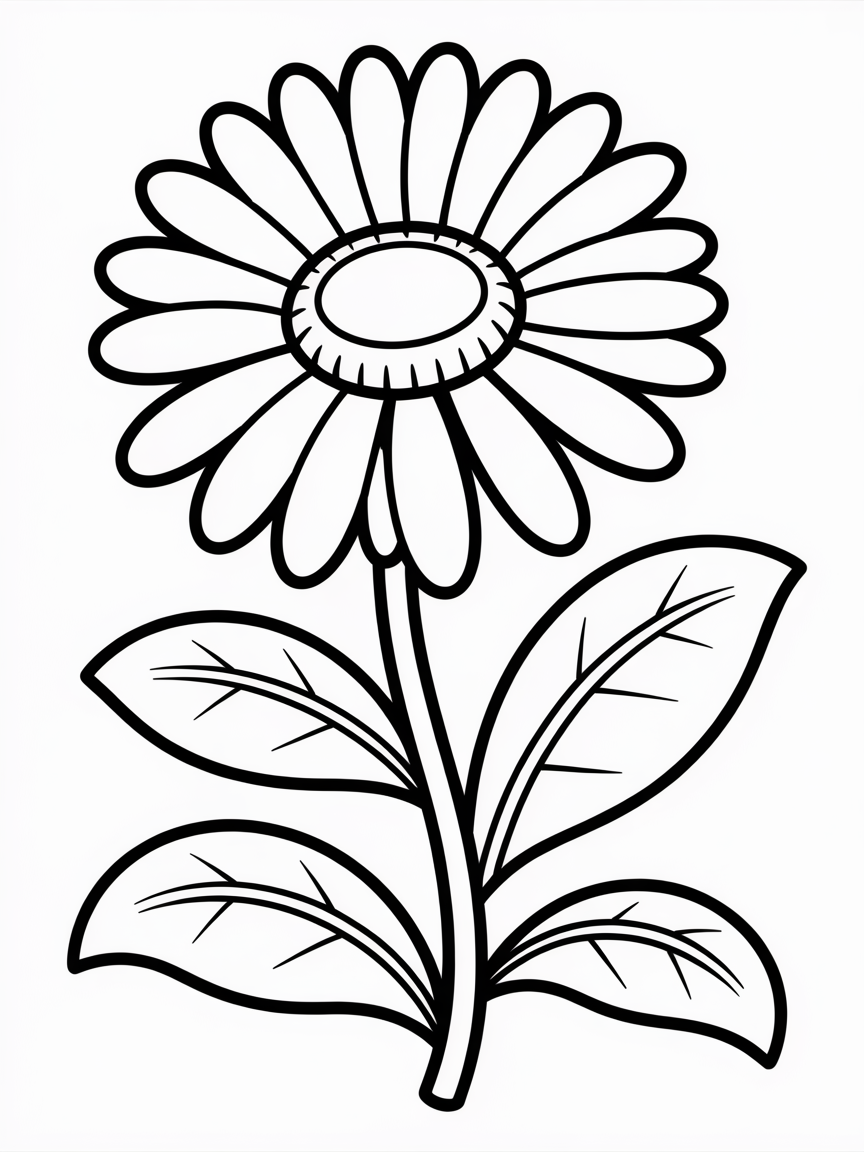 aster - Free Coloring Page