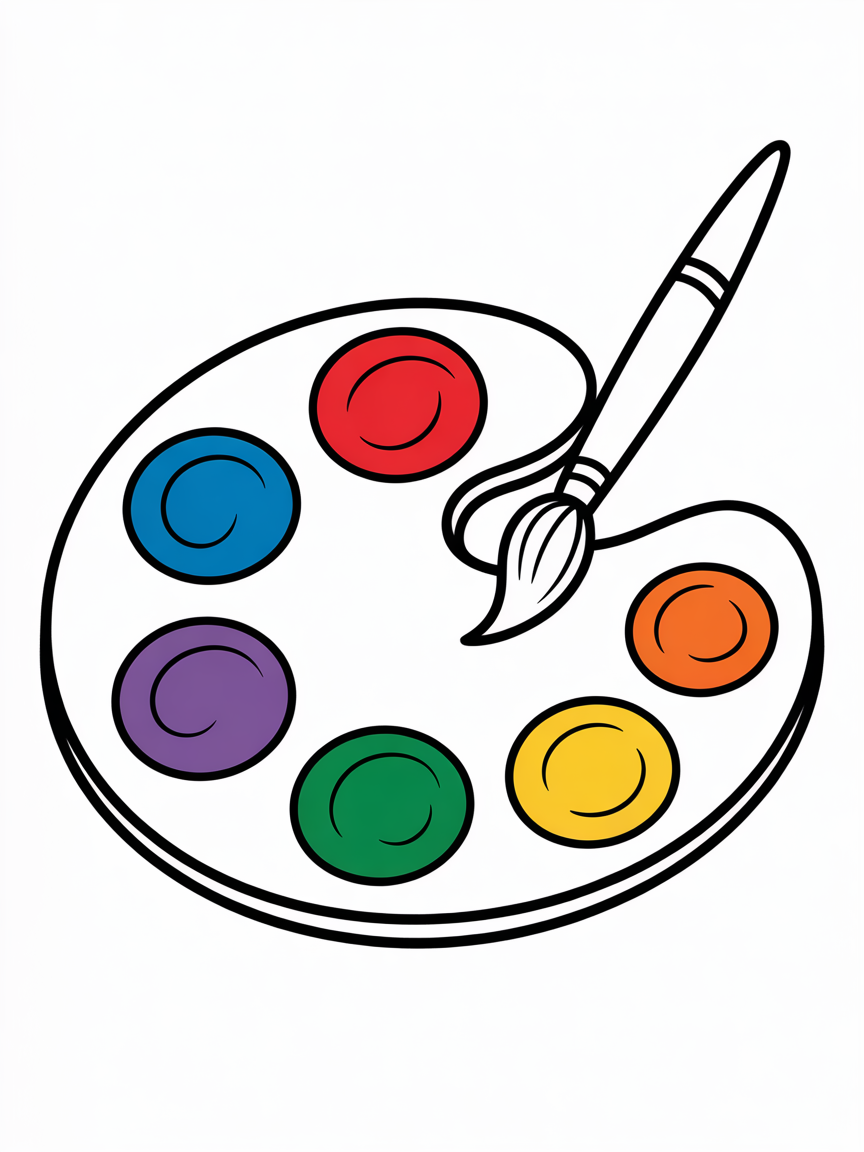 Watercolor - Free Coloring Page