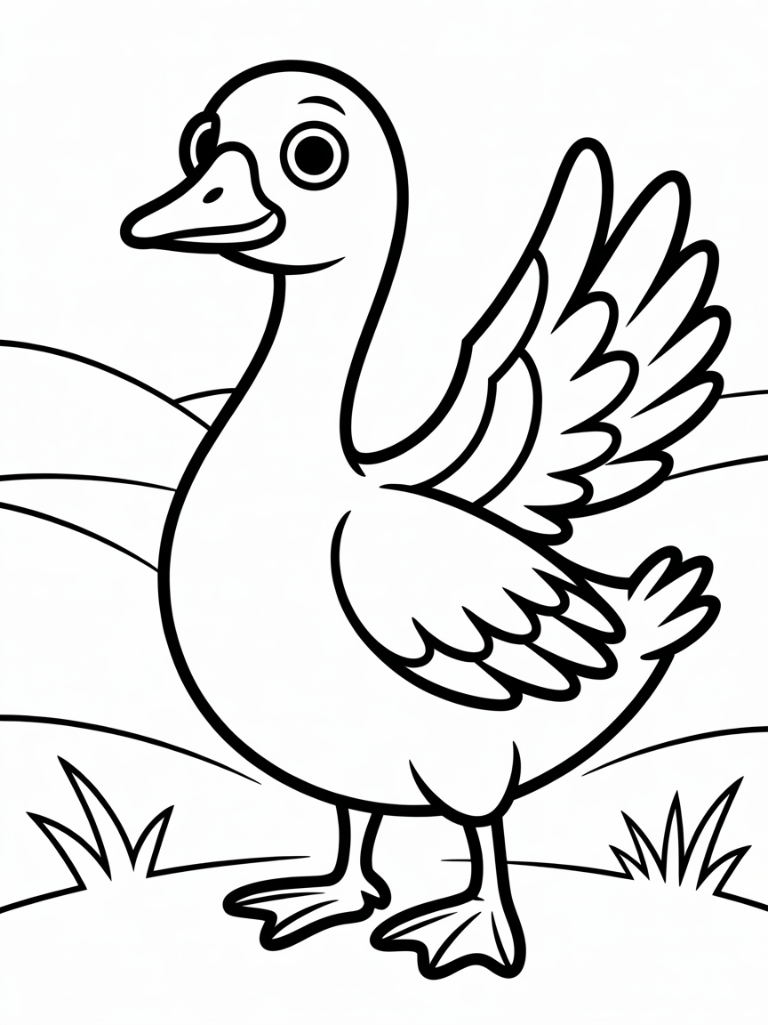 Celtic wild goose - Free Coloring Page