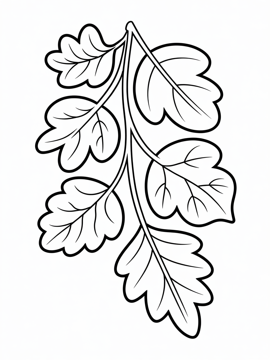 Autumn leaves - Free Coloring Page