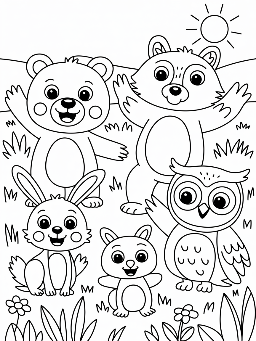 Intricate wild life. - Free Coloring Page