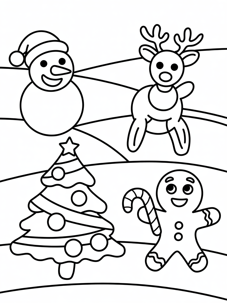 christmas themed coloring pages - Free Coloring Page