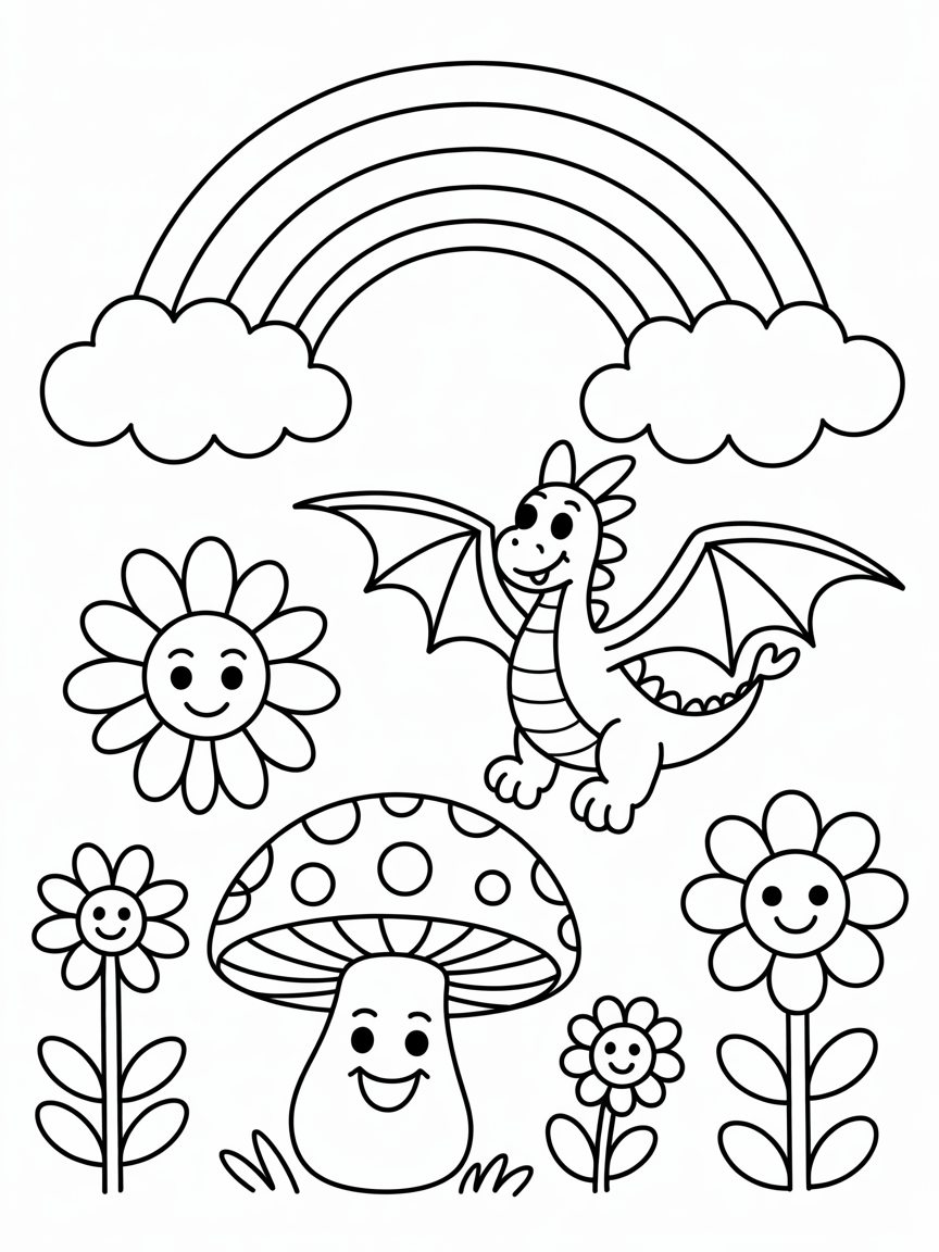 Magical world - Free Coloring Page