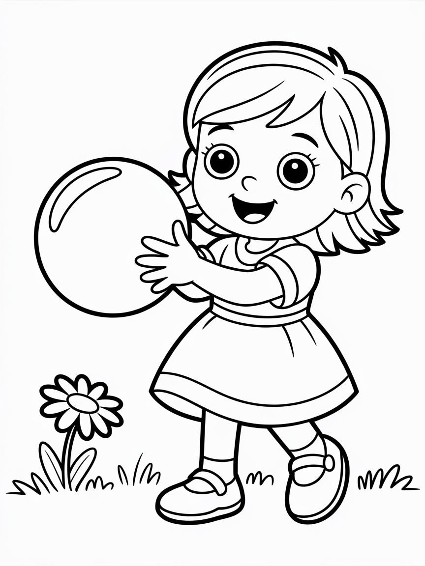 Juna - Free Coloring Page