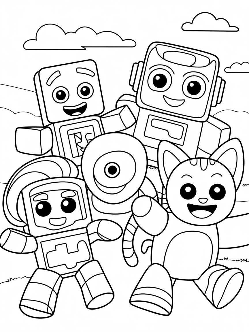 Roblox theme - Free Coloring Page