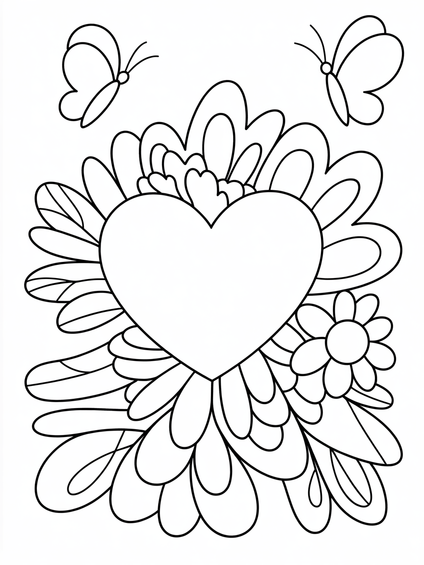Love - Free Coloring Page