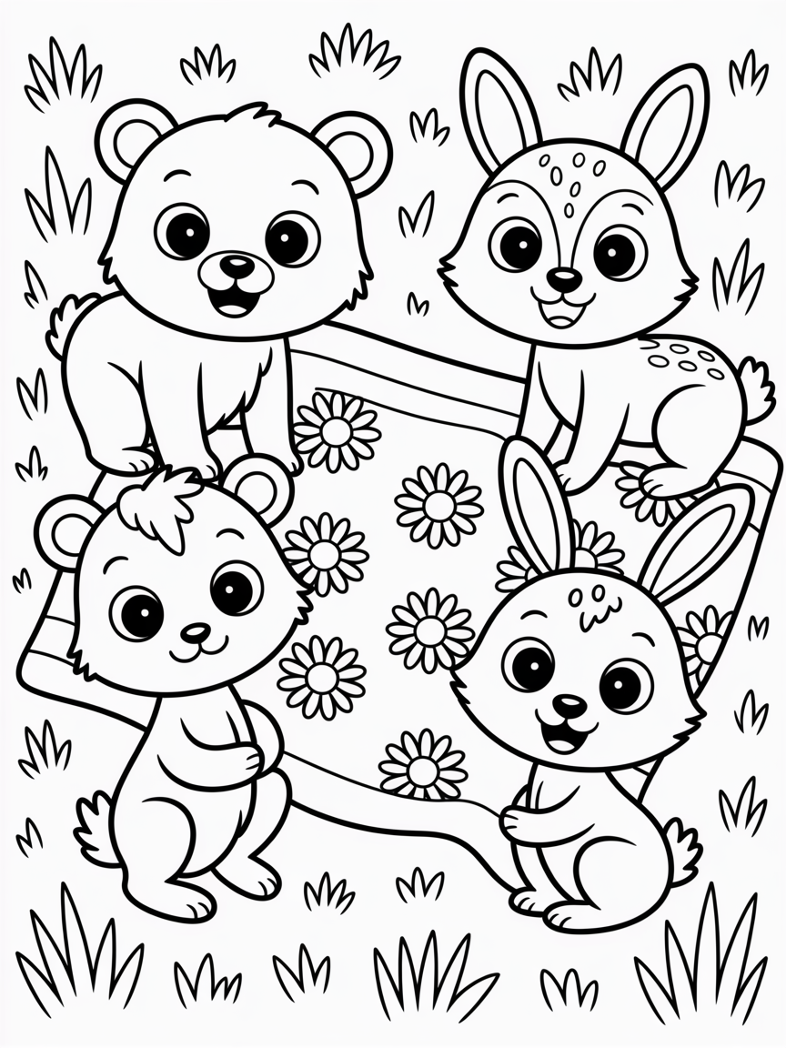 Wild life - Free Coloring Page