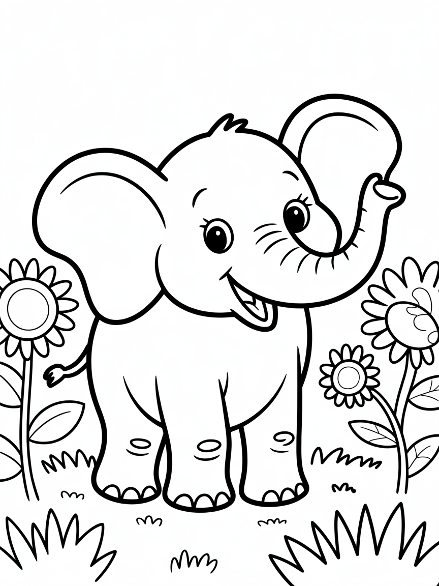 Cute - Free Coloring Page