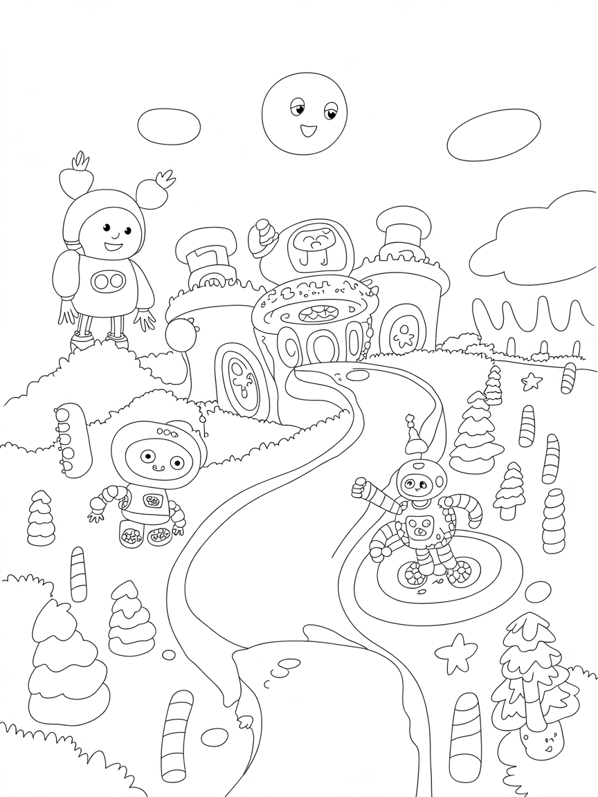 Kuromi world - Free Coloring Page