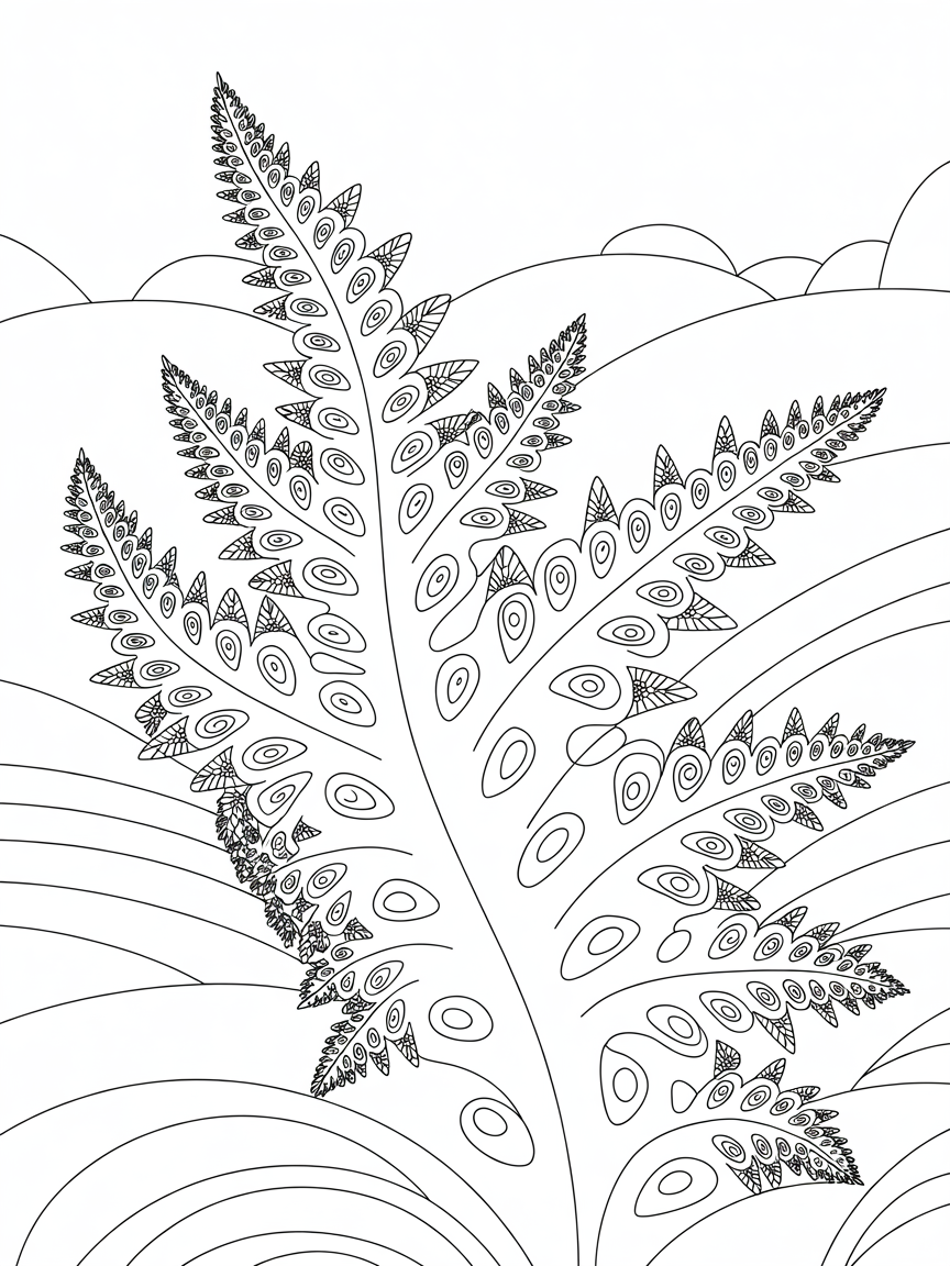 Fractal - Free Coloring Page