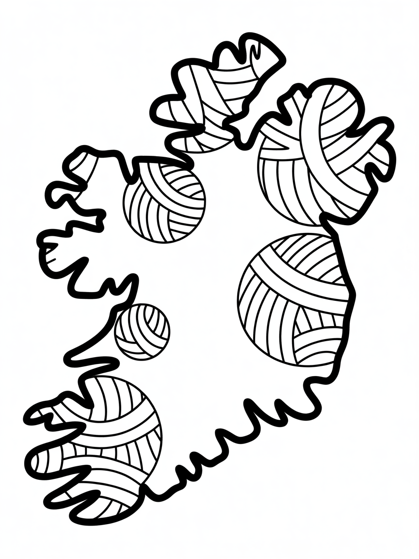 Knitted map of ireland - Free Coloring Page