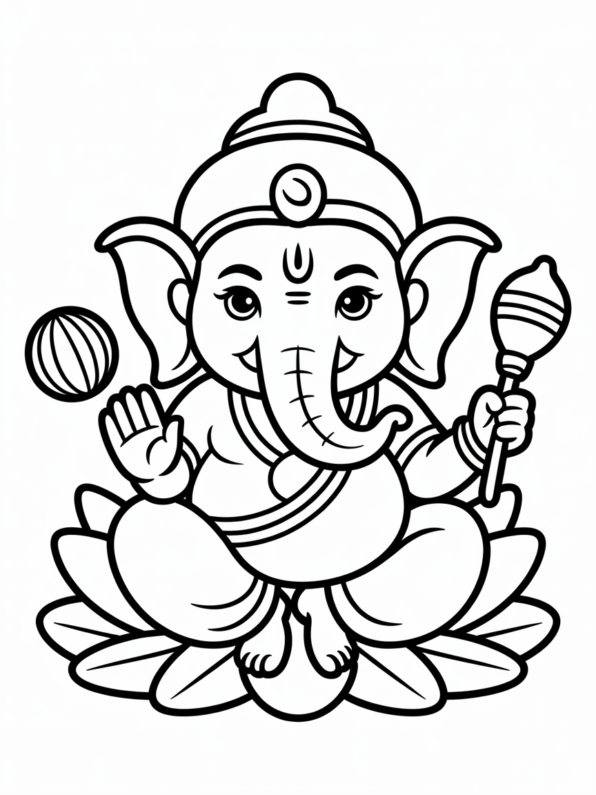 Hindi - Free Coloring Page