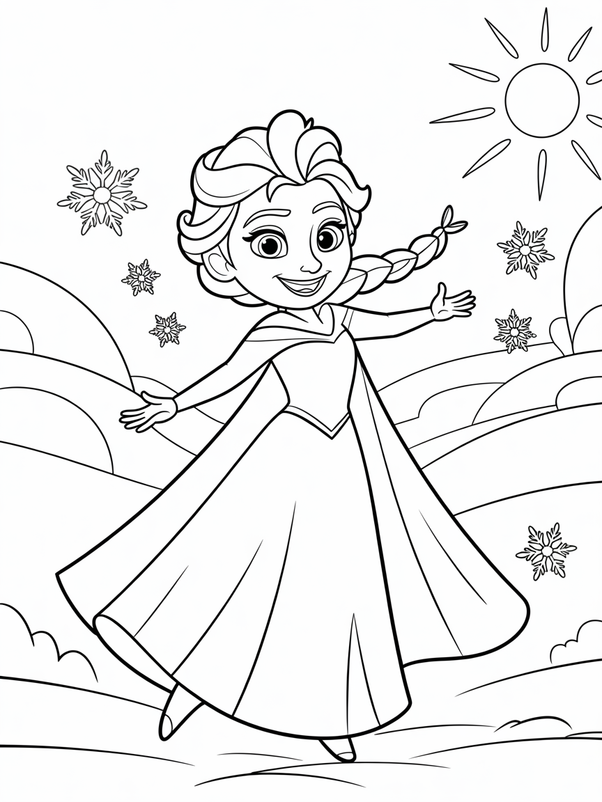 ELSA - Free Coloring Page