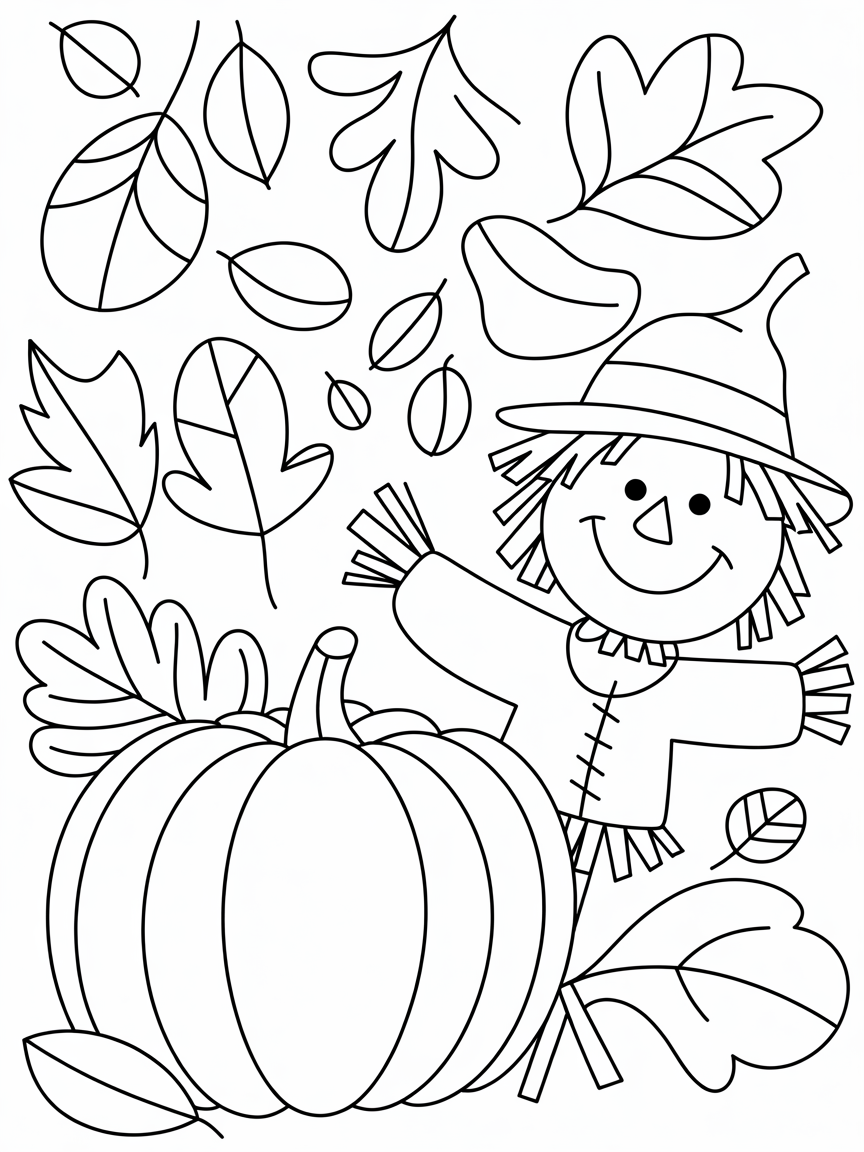 Fall - Free Coloring Page