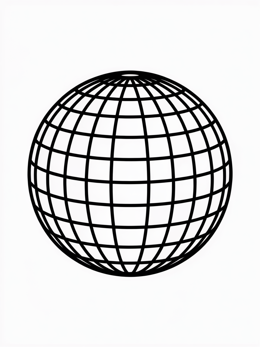 disco ball - Free Coloring Page
