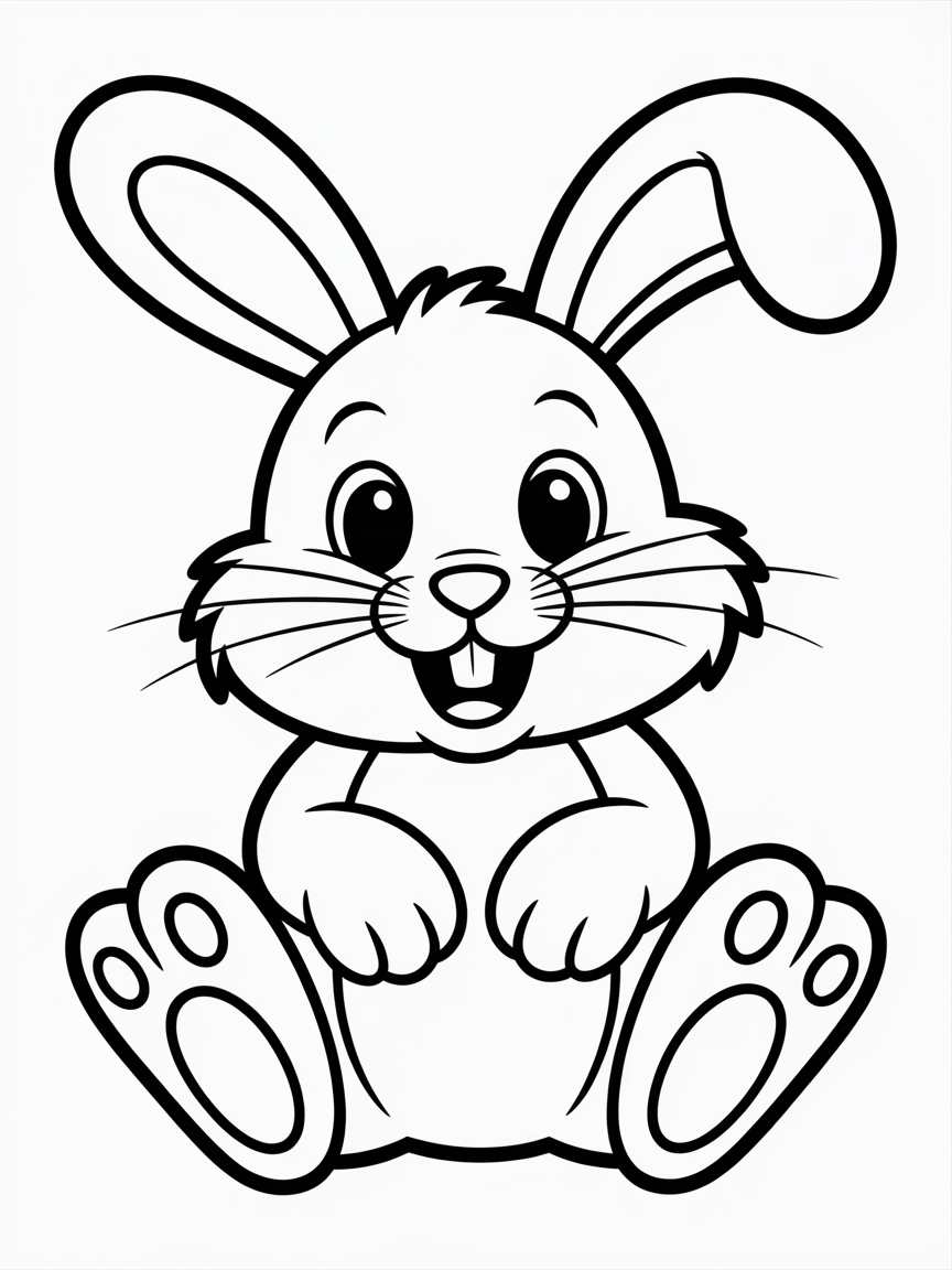 bunny - Free Coloring Page