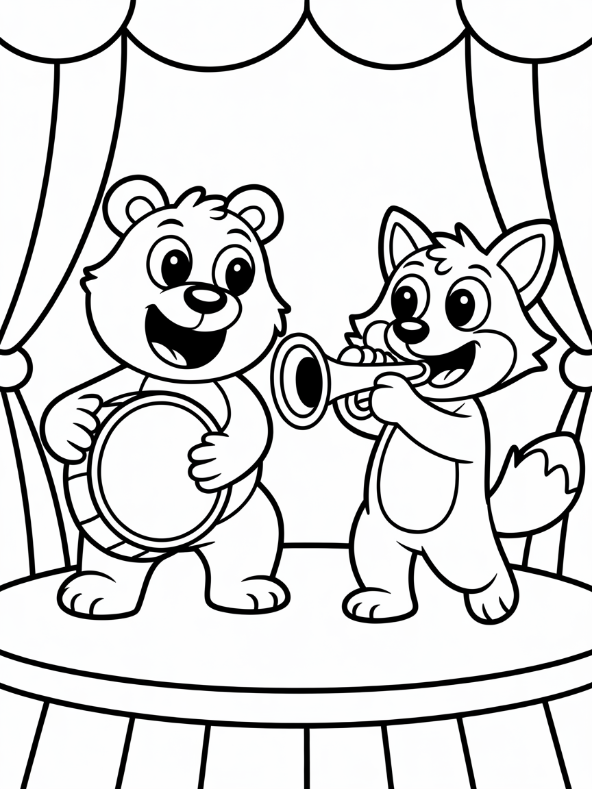 duet - Free Coloring Page