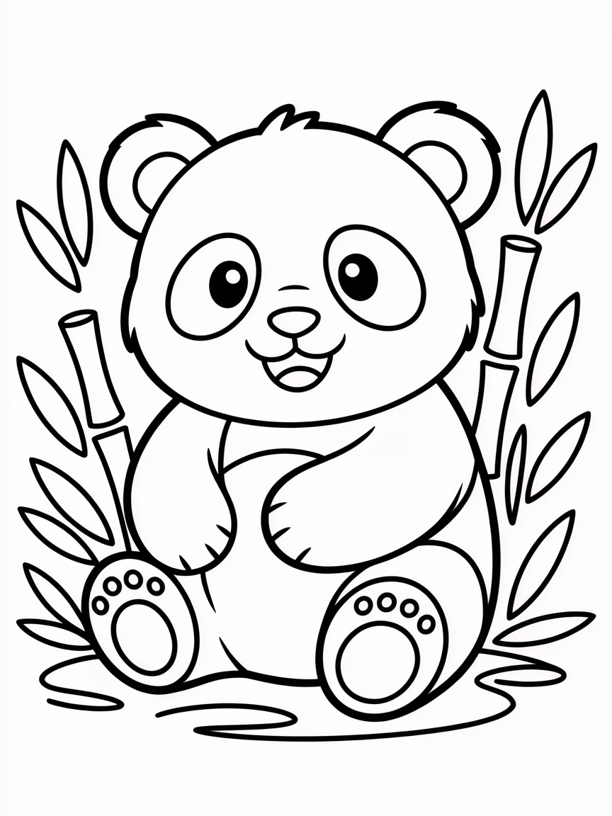 Kawai - Free Coloring Page