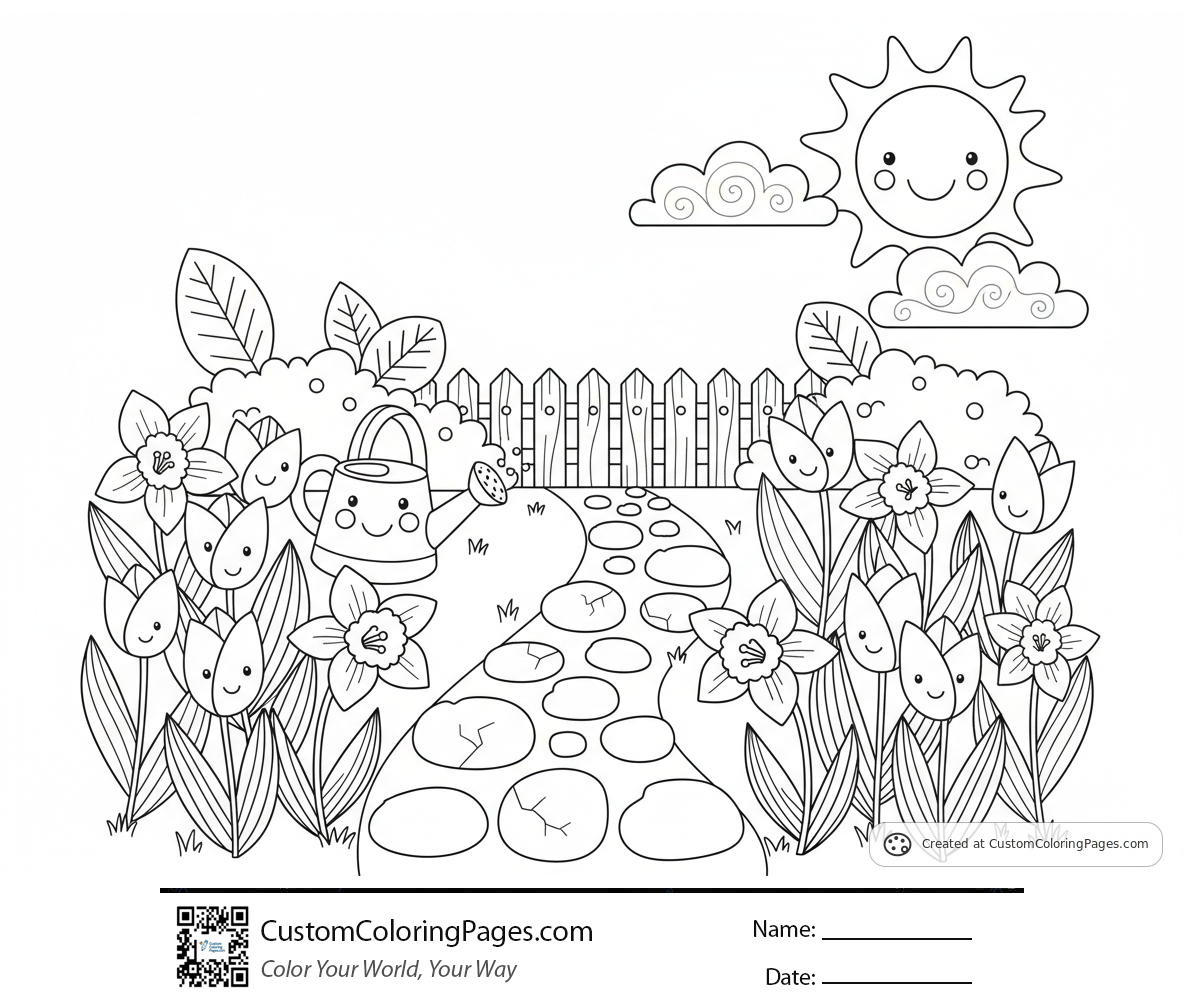 Spring Flower Coloring Pages for Kids: Fun Spring Activities