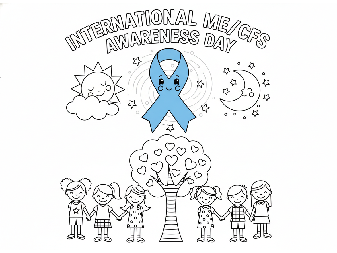 ME/CFS Awareness Day Coloring Pages — Free Printable Designs