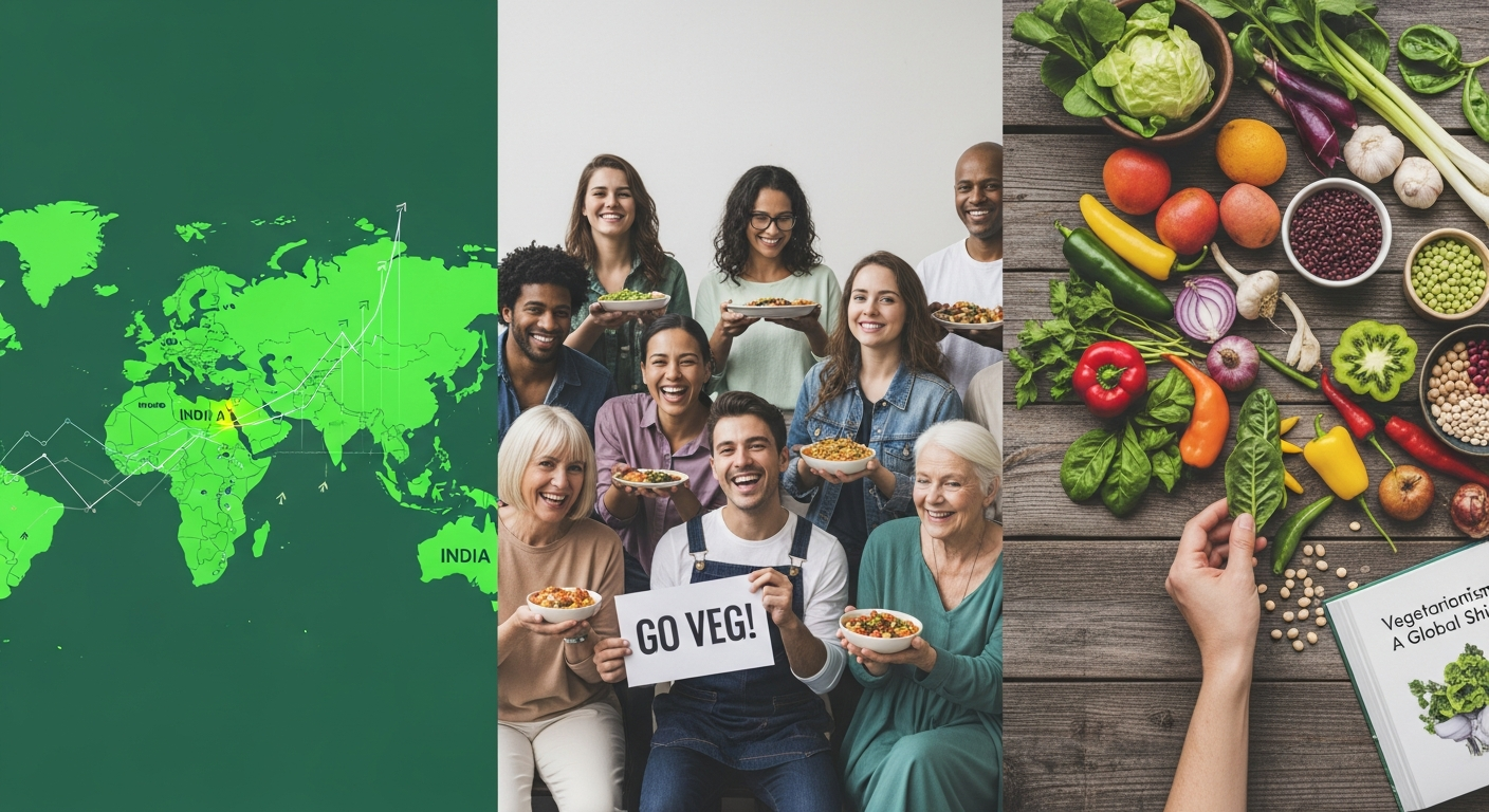 "Exploring the Rise of Vegetarianism: A Global Shift with India Leading the Charge"