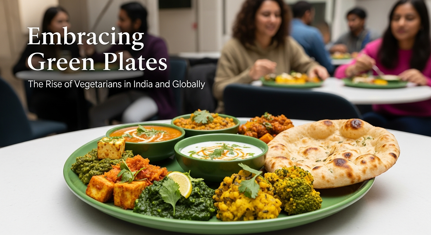 "Embracing Green Plates: The Rise of Vegetarians in India and Globally"