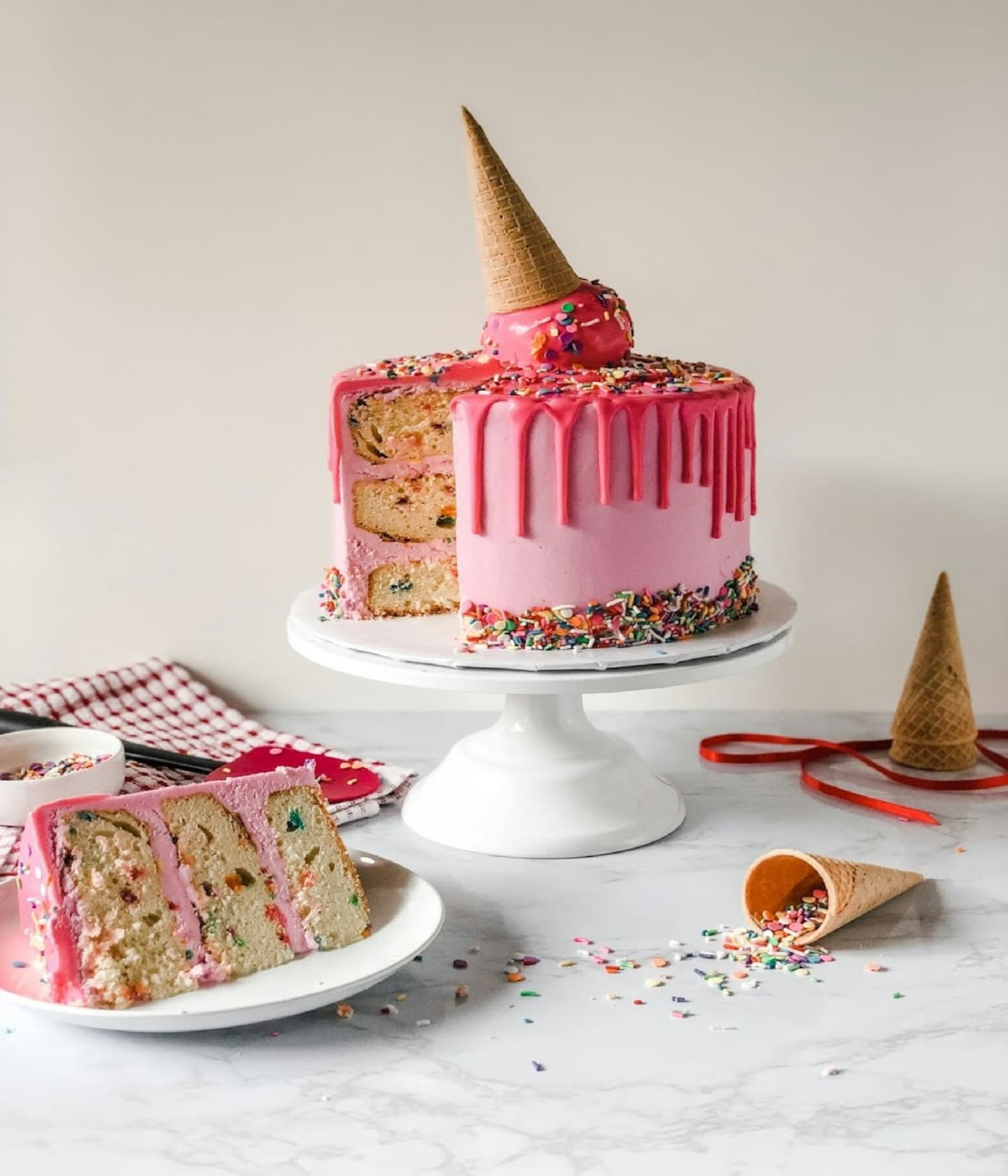 Multi-tier luxury wedding cake with floral details