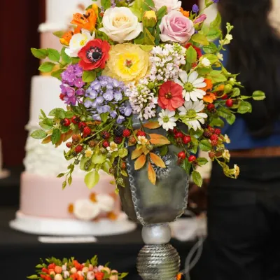 Gold Award-Winning Botanical Sugar Flower Urn Arrangement gallery 2