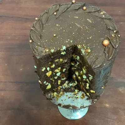 Luxury Salted Caramel & Roasted Hazelnut Chocolate Gateau gallery 2