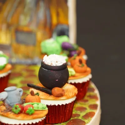 Traditional "Village Market" Storytelling Miniature Cupcake Display gallery 2