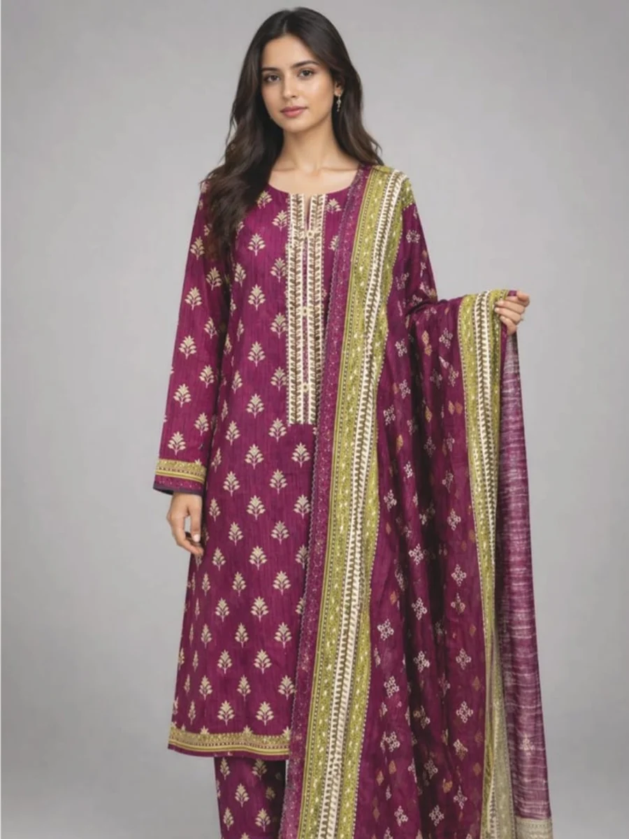 BEECHTREE MORE-BAGH KHADDAR -2026 vol.1 ( Colour Maroon)