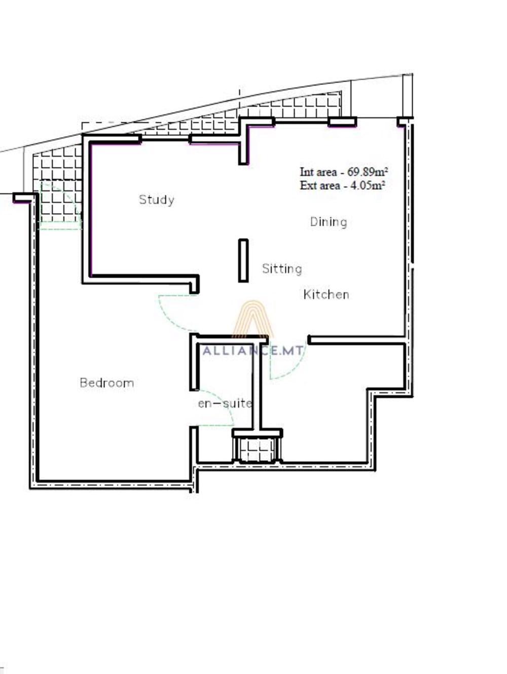 1 Bedroom Maisonette (Ground Floor) for Sale in Naxxar — Naxxar, Malta