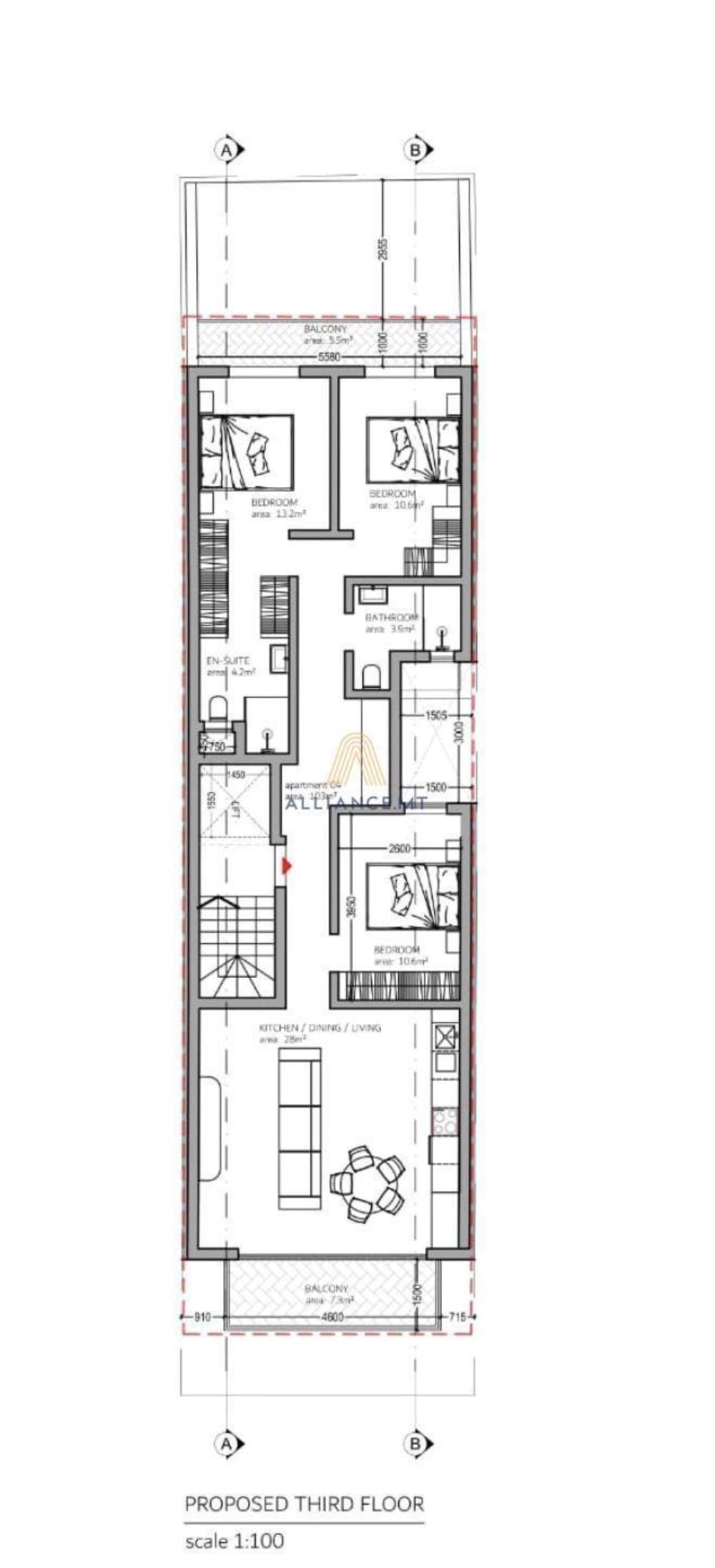 3 Bedroom Apartment for Sale in Naxxar — Naxxar, Malta